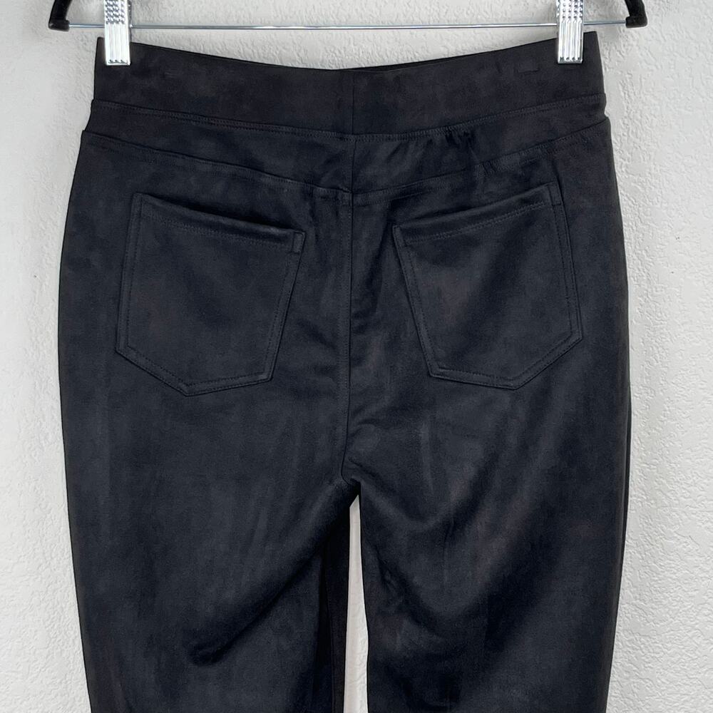 Philosophy Anthropologie Black Faux Suede High Rise Leggings Pockets NWT Medium - Picture 7 of 11